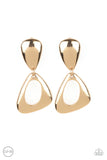 Paparazzi "Going for BROKER" Gold Clip On Earrings Paparazzi Jewelry