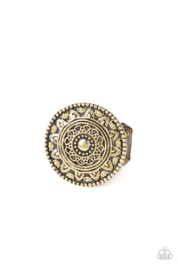 Paparazzi VINTAGE VAULT "One In A Medallion" Brass Ring Paparazzi Jewelry