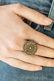 Paparazzi VINTAGE VAULT "One In A Medallion" Brass Ring Paparazzi Jewelry