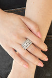 Paparazzi VINTAGE VAULT "Countess Couture" White Ring Paparazzi Jewelry