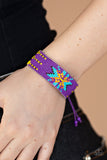 Paparazzi "Beaded Badlands" Purple Bracelet Paparazzi Jewelry