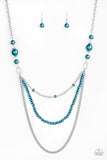 Paparazzi "Very Vintage" Blue Necklace & Earring Set Paparazzi Jewelry