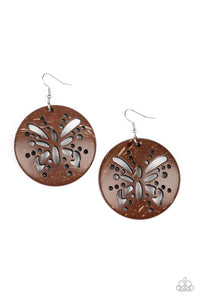 Paparazzi "Bali Butterfly" Brown Earrings Paparazzi Jewelry