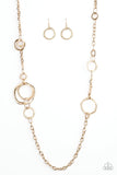 Paparazzi "Amped up in Metallics" Gold Necklace & Earring Set Paparazzi Jewelry