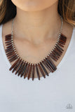 Paparazzi "Out Of My Element" Brown Necklace & Earring Set Paparazzi Jewelry