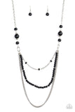 Paparazzi VINTAGE VAULT "Very Vintage" Black Necklace & Earring Set Paparazzi Jewelry