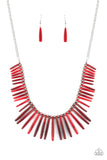 Paparazzi "Out Of My Element" Red Necklace & Earring Set Paparazzi Jewelry