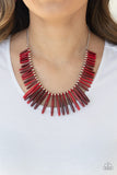 Paparazzi "Out Of My Element" Red Necklace & Earring Set Paparazzi Jewelry