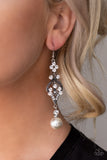 Paparazzi "ELEGANTLY Extravagant" White Earrings Paparazzi Jewelry