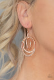 Paparazzi "Metallic Ruffle" Rose Gold Earrings Paparazzi Jewelry