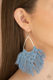 Paparazzi "Oh MACRAME, Oh My" Blue Earrings Paparazzi Jewelry