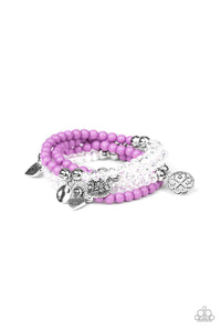 Paparazzi "Colorfully Cupid" Purple Bracelet Paparazzi Jewelry