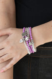 Paparazzi "Colorfully Cupid" Purple Bracelet Paparazzi Jewelry