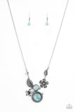 Paparazzi "Exquisitely Eden" Blue Necklace & Earring Set Paparazzi Jewelry