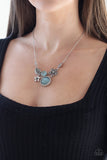 Paparazzi "Exquisitely Eden" Blue Necklace & Earring Set Paparazzi Jewelry