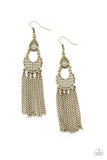 Paparazzi "Insane Chain" Brass Earrings Paparazzi Jewelry