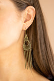 Paparazzi "Insane Chain" Brass Earrings Paparazzi Jewelry