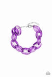 Paparazzi "Ice Ice Baby" Purple Bracelet Paparazzi Jewelry