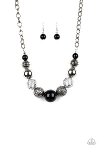 Paparazzi "Sugar, Sugar" Black Necklace & Earring Set Paparazzi Jewelry