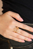 Paparazzi "Lotus Lover" Gold Ring Paparazzi Jewelry