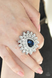 Paparazzi VINTAGE VAULT "Whos Counting?" Blue Ring Paparazzi Jewelry