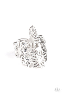 Paparazzi "Banded Butterflies” Silver Ring Paparazzi Jewelry