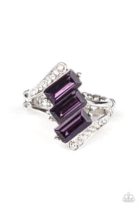 Paparazzi "Triple Razzle" Purple Ring Paparazzi Jewelry