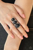 Paparazzi "Rural Revolution" Black Ring Paparazzi Jewelry