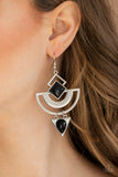 Paparazzi "Geo Gypsy" Black Earrings Paparazzi Jewelry