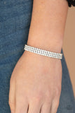 Paparazzi "Stacked Deck" White Bracelet Paparazzi Jewelry