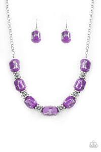 Paparazzi "Girl Grit" Purple Necklace & Earring Set Paparazzi Jewelry