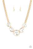 Paparazzi "All The Worlds My Stage" Gold Necklace & Earring Set Paparazzi Jewelry