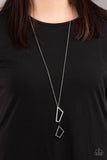 Paparazzi "Shapely Silhouettes" Silver Necklace & Earring Set Paparazzi Jewelry
