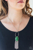 Paparazzi "Dewy Desert" Green Necklace & Earring Set Paparazzi Jewelry