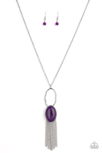 Paparazzi "Dewy Desert" Purple Necklace & Earring Set Paparazzi Jewelry