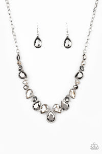 Paparazzi "I Want It All" Silver Necklace & Earring Set Paparazzi Jewelry