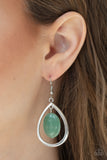 Paparazzi VINTAGE VAULT "Seasonal Simplicity" Green Earrings Paparazzi Jewelry