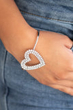 Paparazzi "Heart Opener" White Bracelet Paparazzi Jewelry