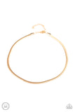 Paparazzi "Flat Out Fierce" Gold Choker Necklace & Earring Set Paparazzi Jewelry