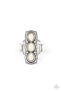 Paparazzi "Desert Destiny" White Ring Paparazzi Jewelry