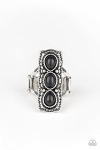 Paparazzi VINTAGE VAULT "Desert Destiny" Black Ring Paparazzi Jewelry