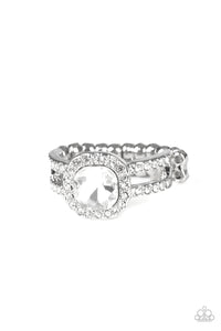 Paparazzi "Countess Charm" White Ring Paparazzi Jewelry
