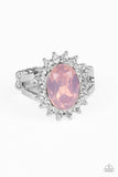 Paparazzi "Iridescently Illuminated" Pink Opalescent Gem Silver Ring Paparazzi Jewelry