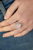 Paparazzi "Iridescently Illuminated" Pink Opalescent Gem Silver Ring Paparazzi Jewelry