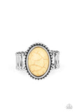 Paparazzi VINTAGE VAULT "Bountiful Deserts" Yellow Ring Paparazzi Jewelry