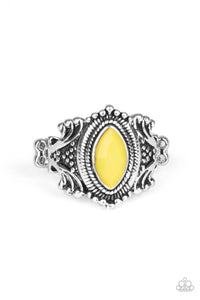 Paparazzi "Tangy Texture" Yellow Ring Paparazzi Jewelry