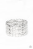 Paparazzi "Tectonic Texture" Silver Hammered Oval Frame Bracelet Paparazzi Jewelry