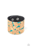 Paparazzi "Cork Congo" Blue Wrap Bracelet Paparazzi Jewelry