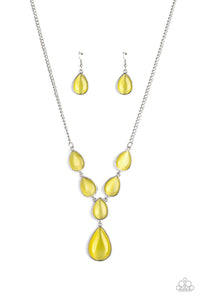Paparazzi "Dewy Decadence" Yellow Necklace & Earring Set Paparazzi Jewelry