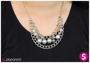 Paparazzi "Parallel Perception - Silver" Necklace & Earring Set Paparazzi Jewelry